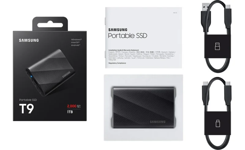 Внешний SSD Samsung Portable T9 1TB Black — packet