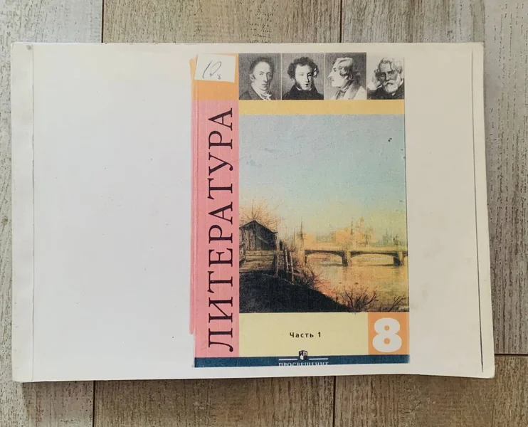 Учебник Литературы 8 класс Часть 1 Коровина/Журавлев — book jacket, envelope
