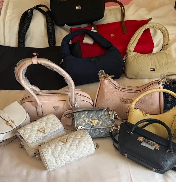 Сумка Guess и Tommy Hilfiger — sandal, purse, shopping basket