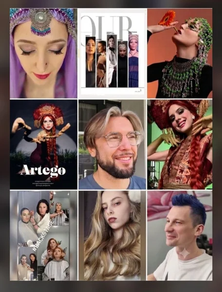 Услуги стилиста и визажиста: окрашивание — comic book, hair spray