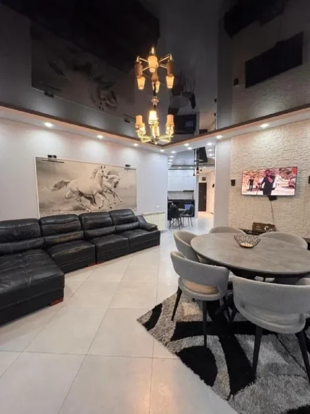 Комфортная квартира в Батуми — home theater, studio couch, washbasin