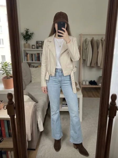 Куртка из экокожи — jean, sweatshirt, trench coat