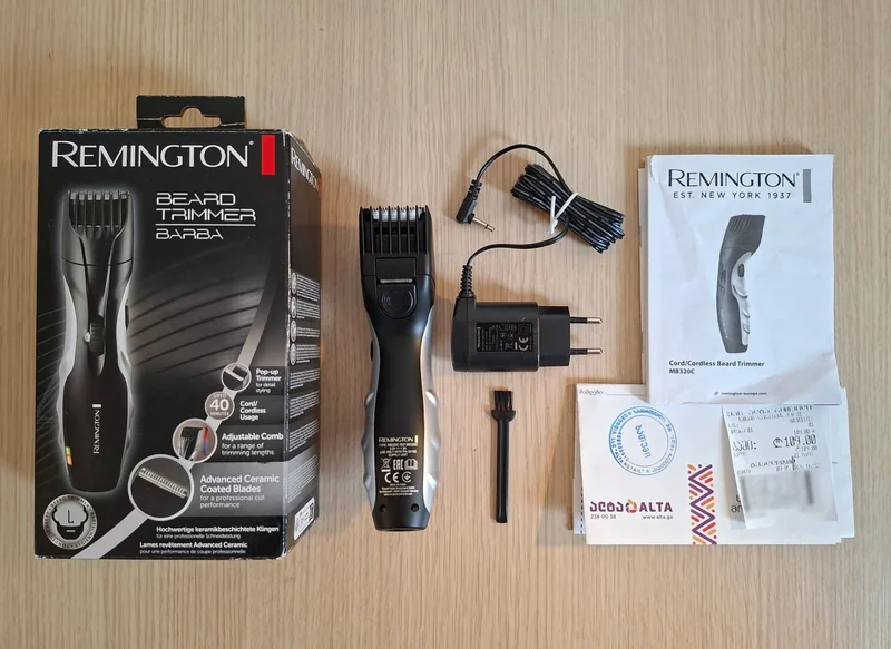 Триммер для бороды Remington MB320C — carpenter's kit, face powder, lipstick