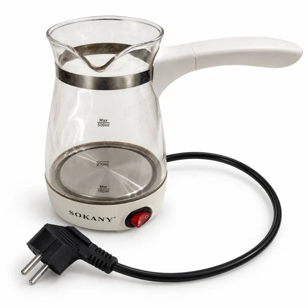 Электрическая стеклянная турка Sokany 500 мл — vacuum, espresso maker