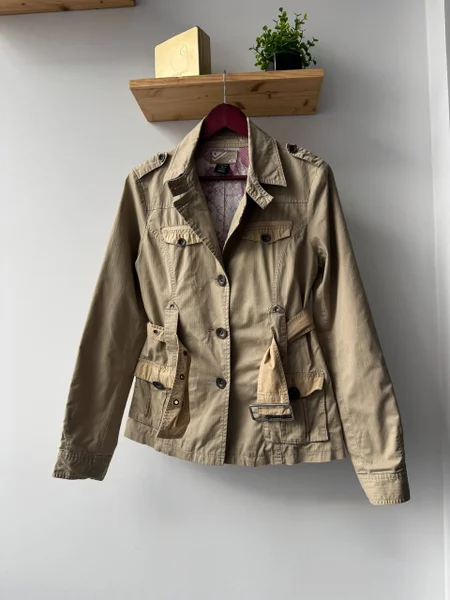 Винтажный Y2K сафари жакет Oakley — trench coat