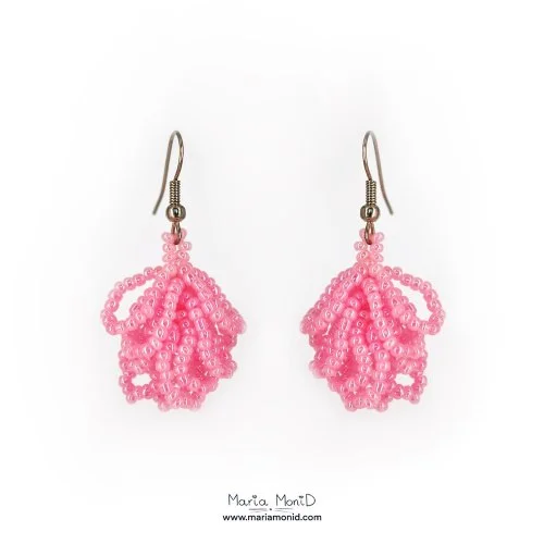 Серьги "Розовая бахрома" — hair slide
