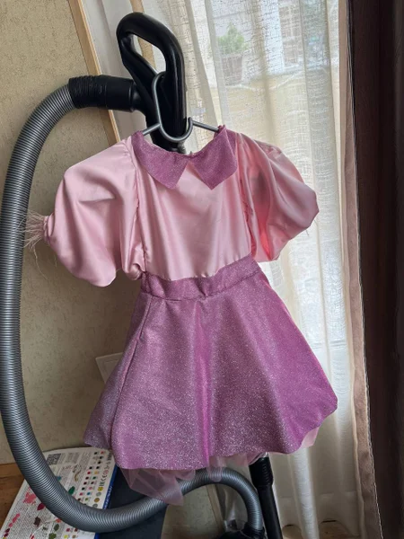 Самодельное платье для девочки 2-3 года — overskirt, velvet