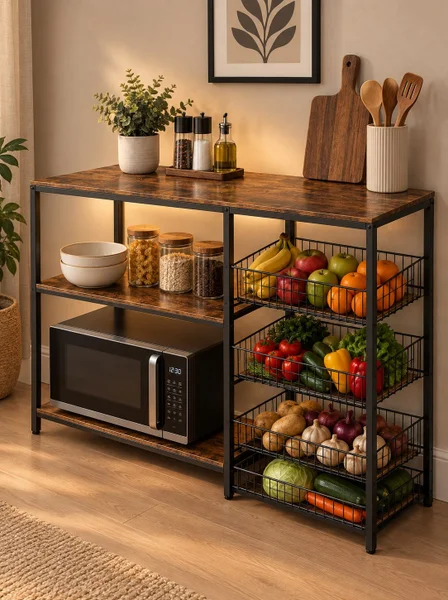 Стеллаж новый — microwave, rotisserie, refrigerator
