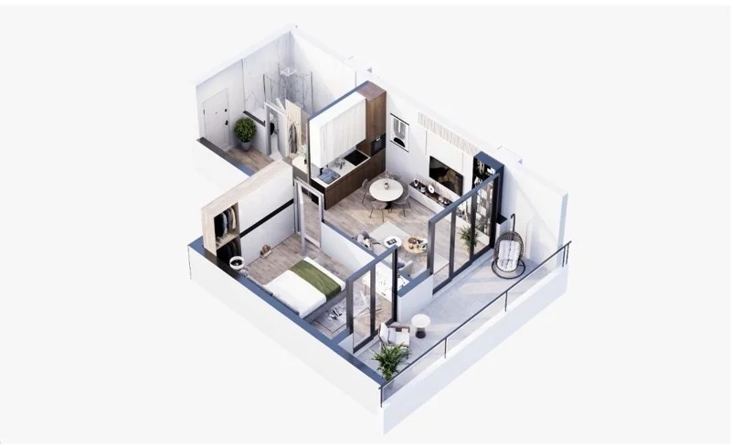 Тбилисский бульвар: 2-комнатная, 52.3 м²