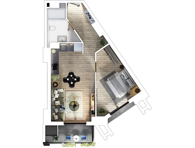 2 room flat for sale. Didube