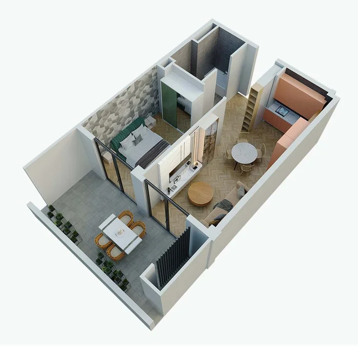 2-комнатная квартира. Дигоми