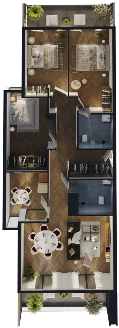 4 room flat for sale. Ortachala