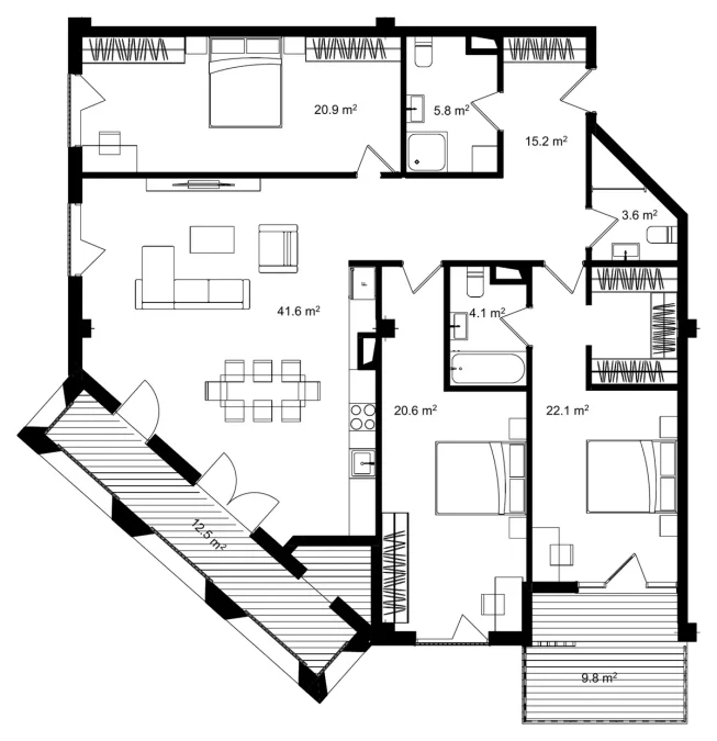 4 room flat for sale. Avlabari