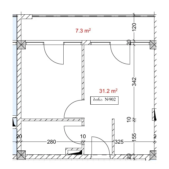 1+1 на Comfort House Sh. Rustaveli Ave. 104,106 Rustaveli District