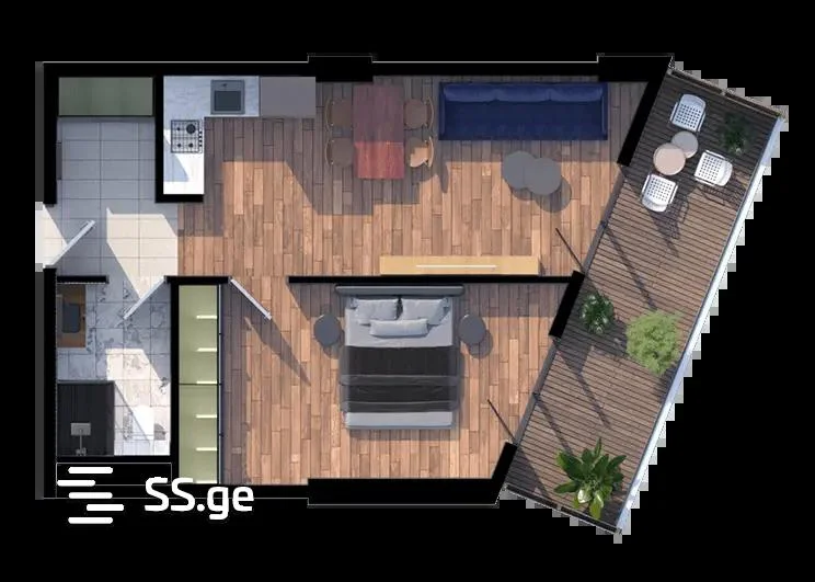 2 room Flat For Sale. Saburtalo