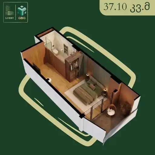 1 room flat for sale. Didi digomi