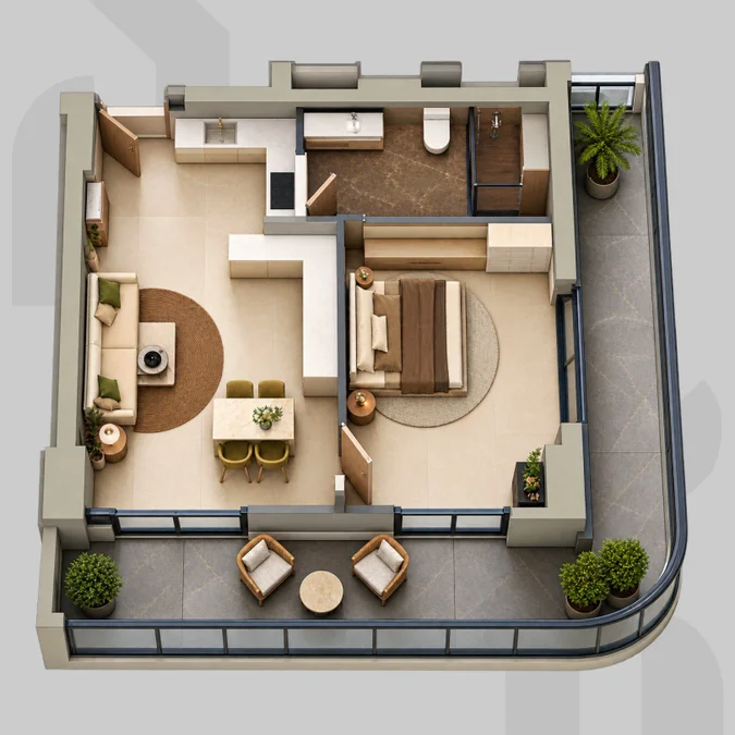 1-bedroom в Ikon — по переуступке при полной оплате