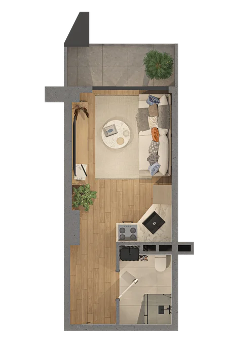 1 room flat for sale. Didi digomi
