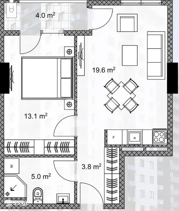 2 room Flat For Sale. Didi digomi