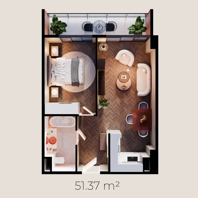 2 room flat for sale. Avlabari