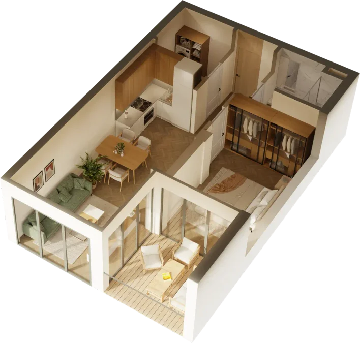 2-комнатная квартира. Сабуртало