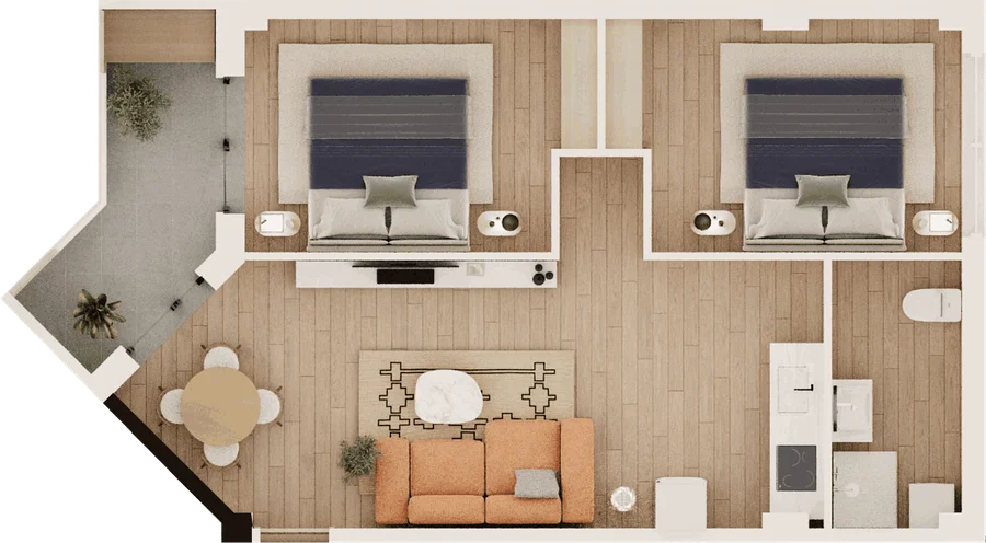 3 room flat for sale. Lisi lake