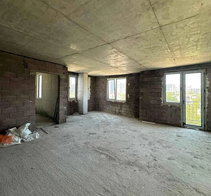 Черный каркас 53 м² , 3 комн. , 2 спальни