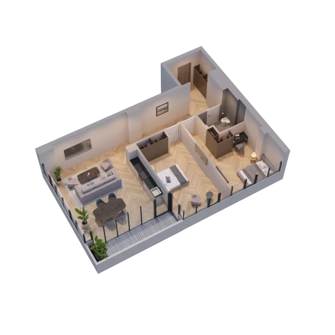 3-комнатная квартира. Санзона