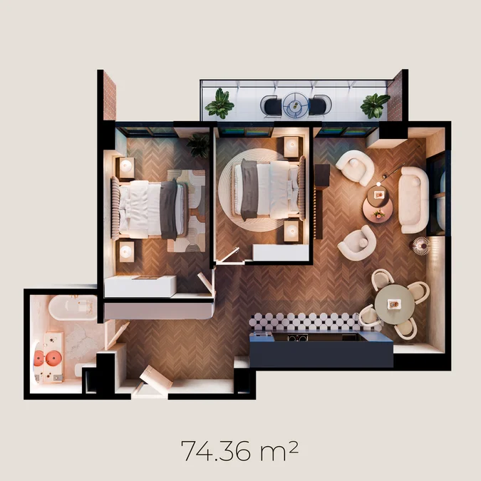 3 room flat for sale. Avlabari