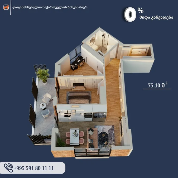 3-комнатная квартира. Вера