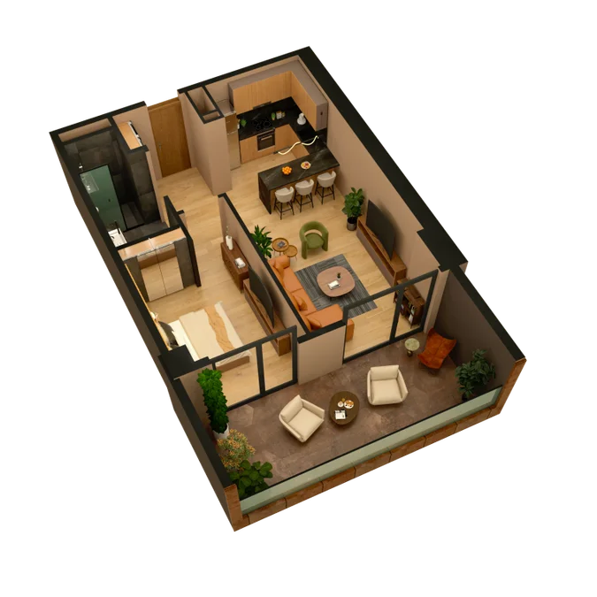 2 room flat for sale. Saburtalo
