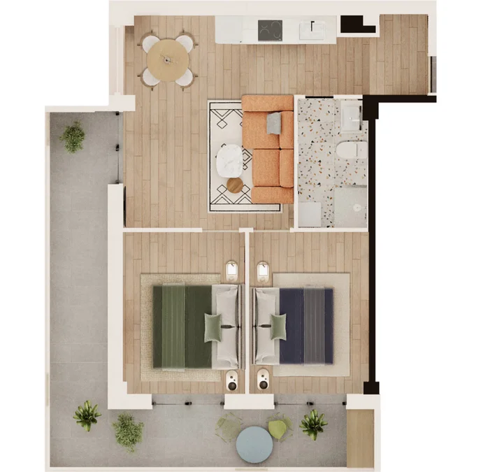 3 room flat for sale. Lisi lake