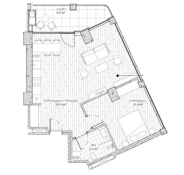 2-комнатная квартира. Исани