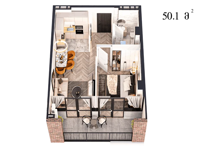 2 room flat for sale. Avchala
