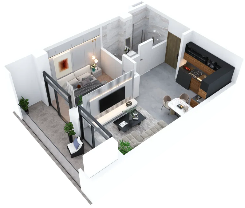 2 room flat for sale. Lisi lake
