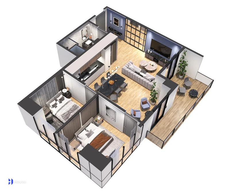 3 room flat for sale. Ortachala