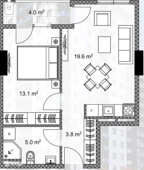 2-комнатная квартира в Тбилиси