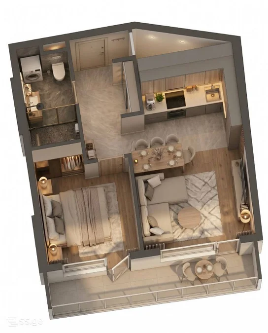 1+1 на Silver Point ბაგრატიონის ქ. 86 Bagrationi District