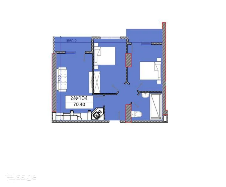 3-комнатная квартира