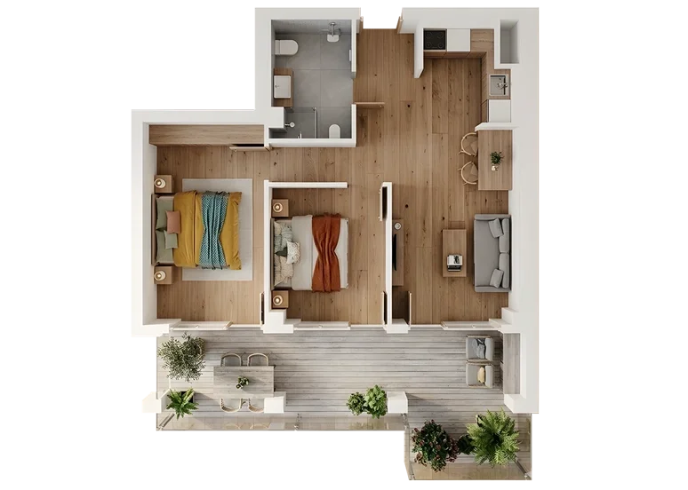 3 room flat for sale. Nutsubidze plateau