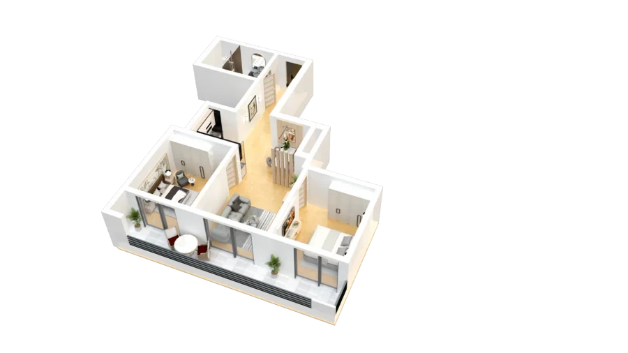 3-комнатная квартира