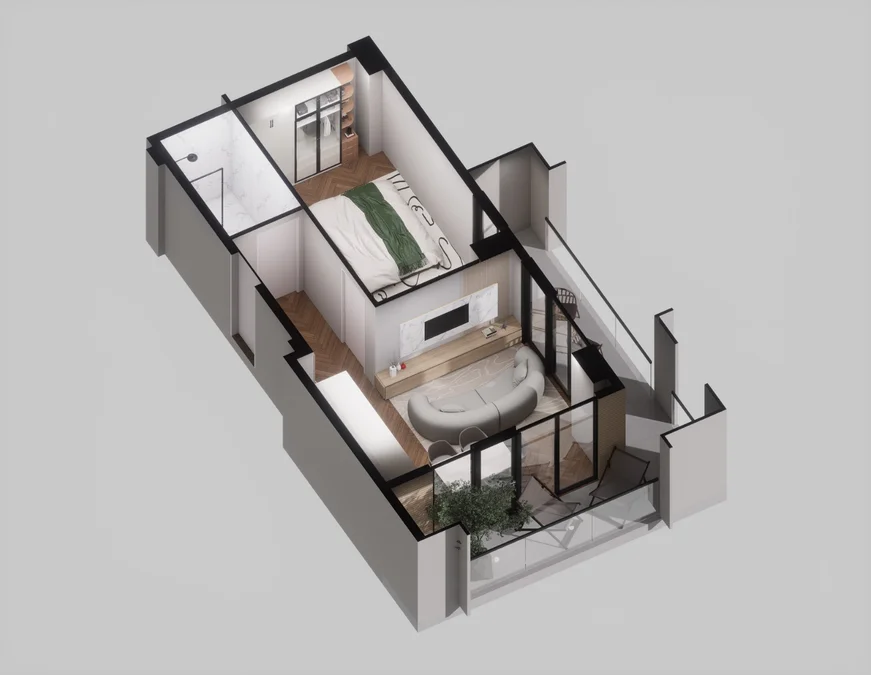 2 room flat for sale. Didube