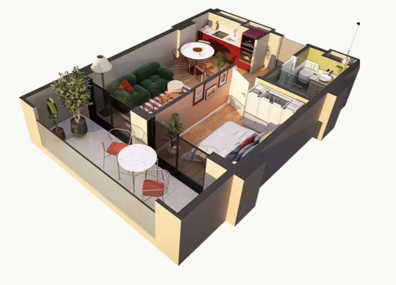 2 room flat for sale. Mesame masivi