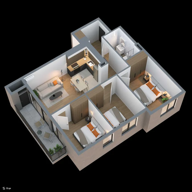 4 room Flat For Sale. Didi digomi