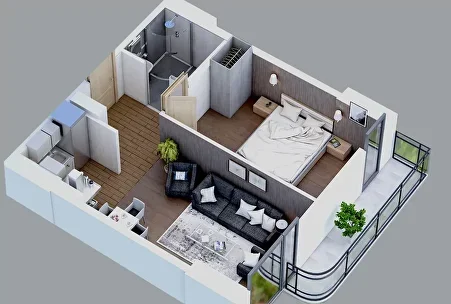 Студия на Ангис 2-й переулок Airport District