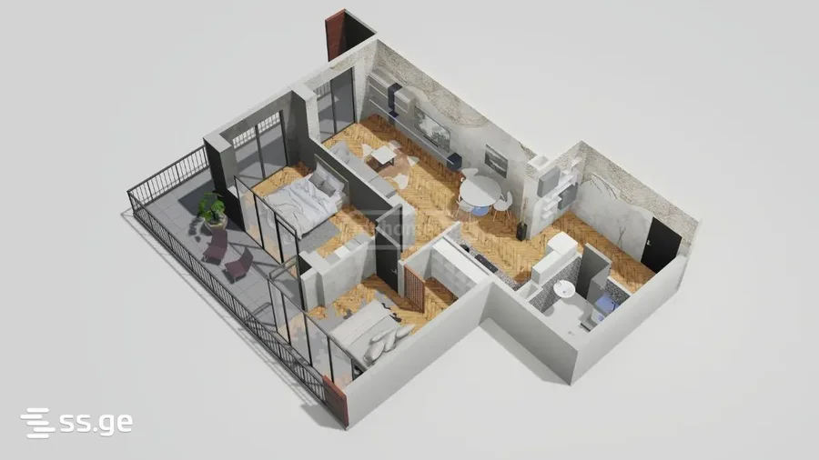 3 room Flat For Sale. Ortachala
