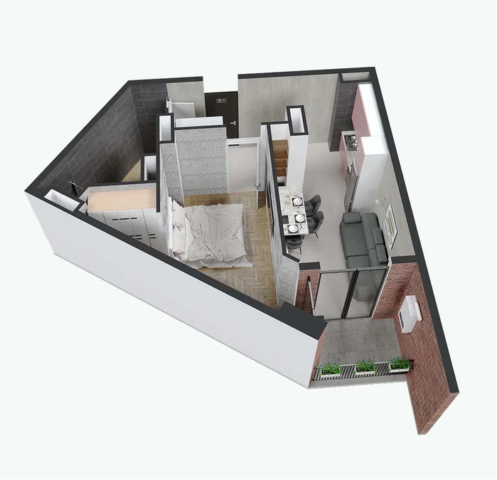 2 room flat for sale. Didi digomi