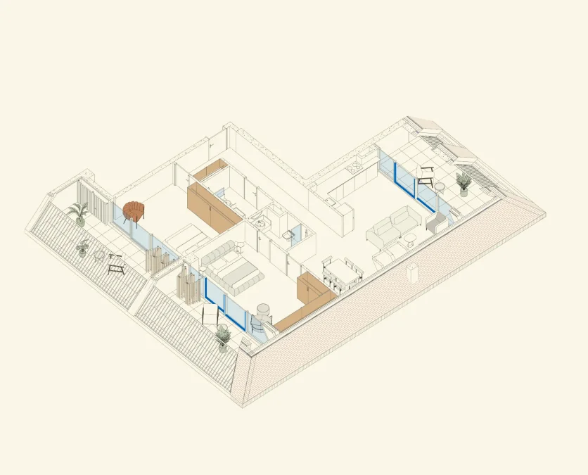 3-комнатная квартира. Авлабари