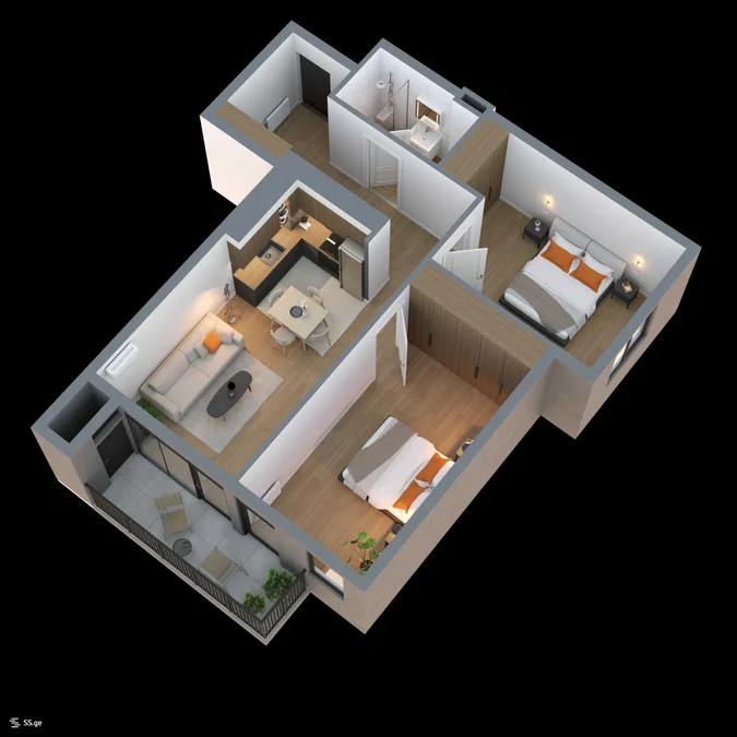 3 room Flat For Sale. Didi digomi