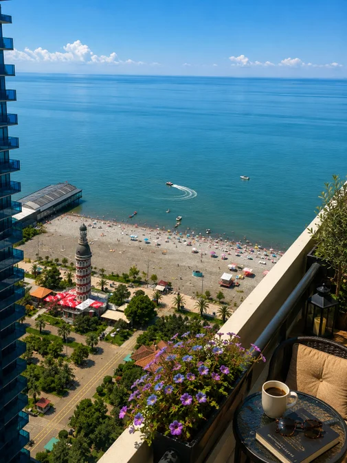 Светлая студия с видом на море | Orbi City